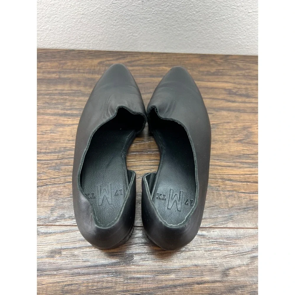 Marciante And Company Women's Size 8 The Marie Black Leather D'orsay Flats - Picture 5 of 8